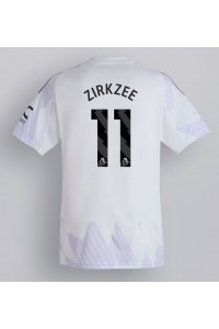 Manchester United Joshua Zirkzee #11 Jalkapallovaatteet Vieraspaita 2025-26 Lyhythihainen